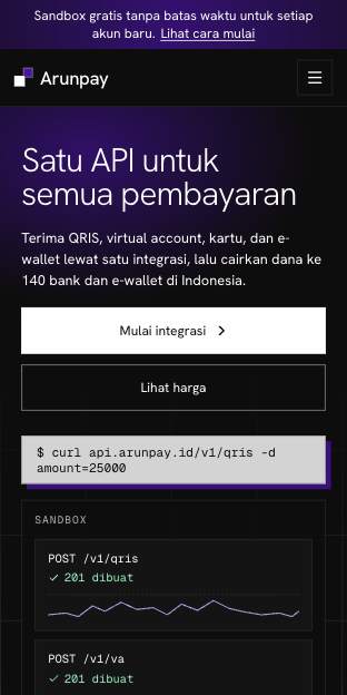 Tampilan template Kisi hitam di ponsel