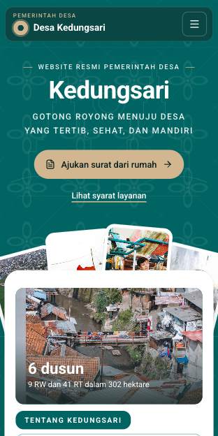Tampilan template Toska berpola di ponsel