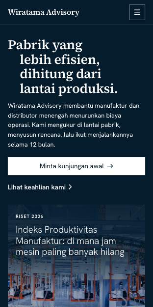Tampilan template Navy biru listrik di ponsel