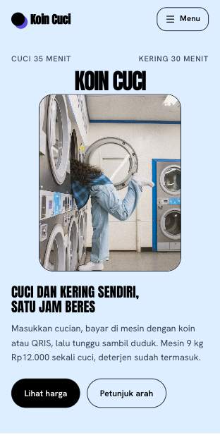 Tampilan template Stiker koin di ponsel