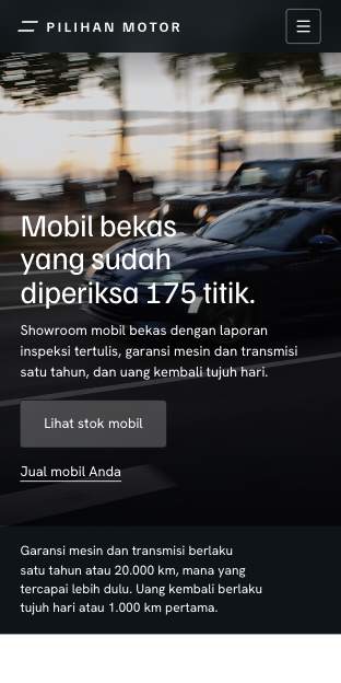 Tampilan template Ubin foto besar di ponsel