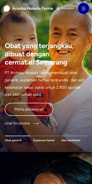 Tampilan template Toska lapang di ponsel