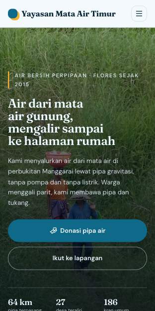 Tampilan template Air & dokumenter di ponsel